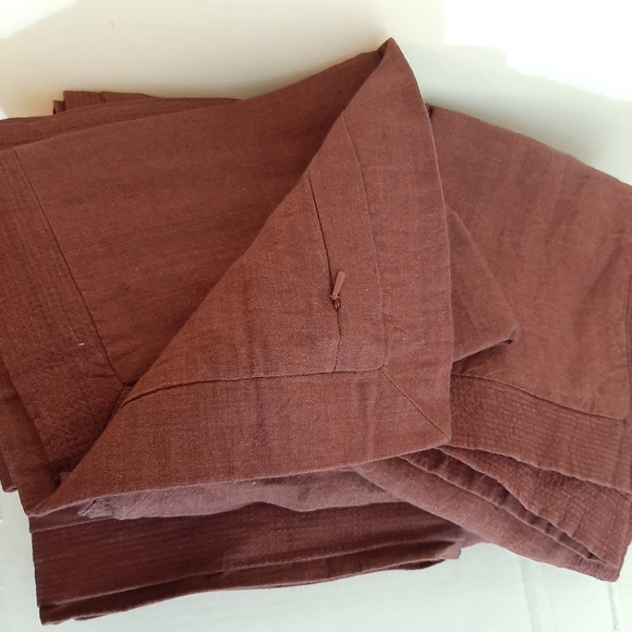 *Hotel Embroidered king Linen duvet cover & 2 Standard shams WINE MSRP $6… - Picture 10 of 16